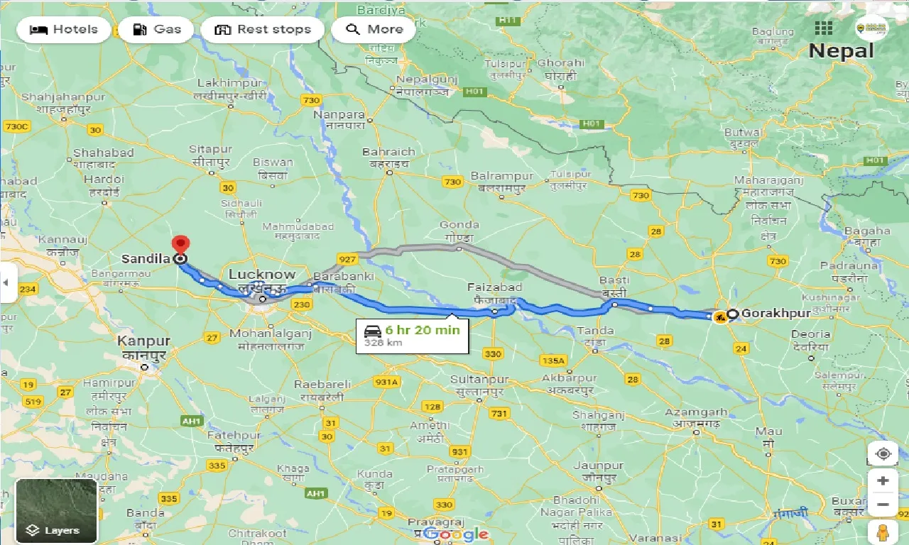 gorakhpur-to-sandila-taxi