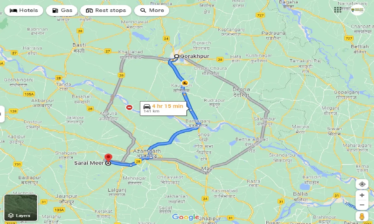 gorakhpur-to-sarai-meer-taxi