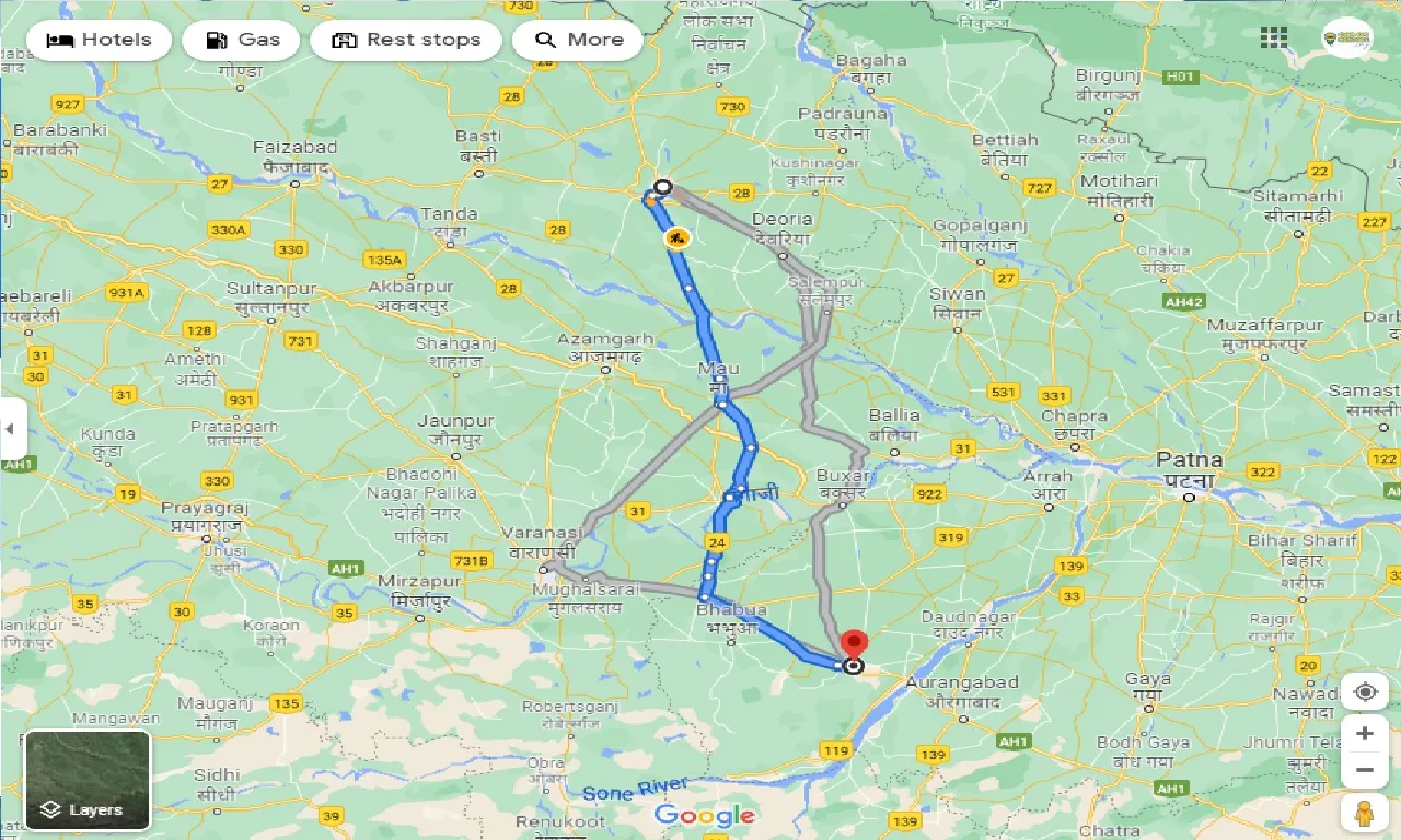 gorakhpur-to-sasaram-taxi