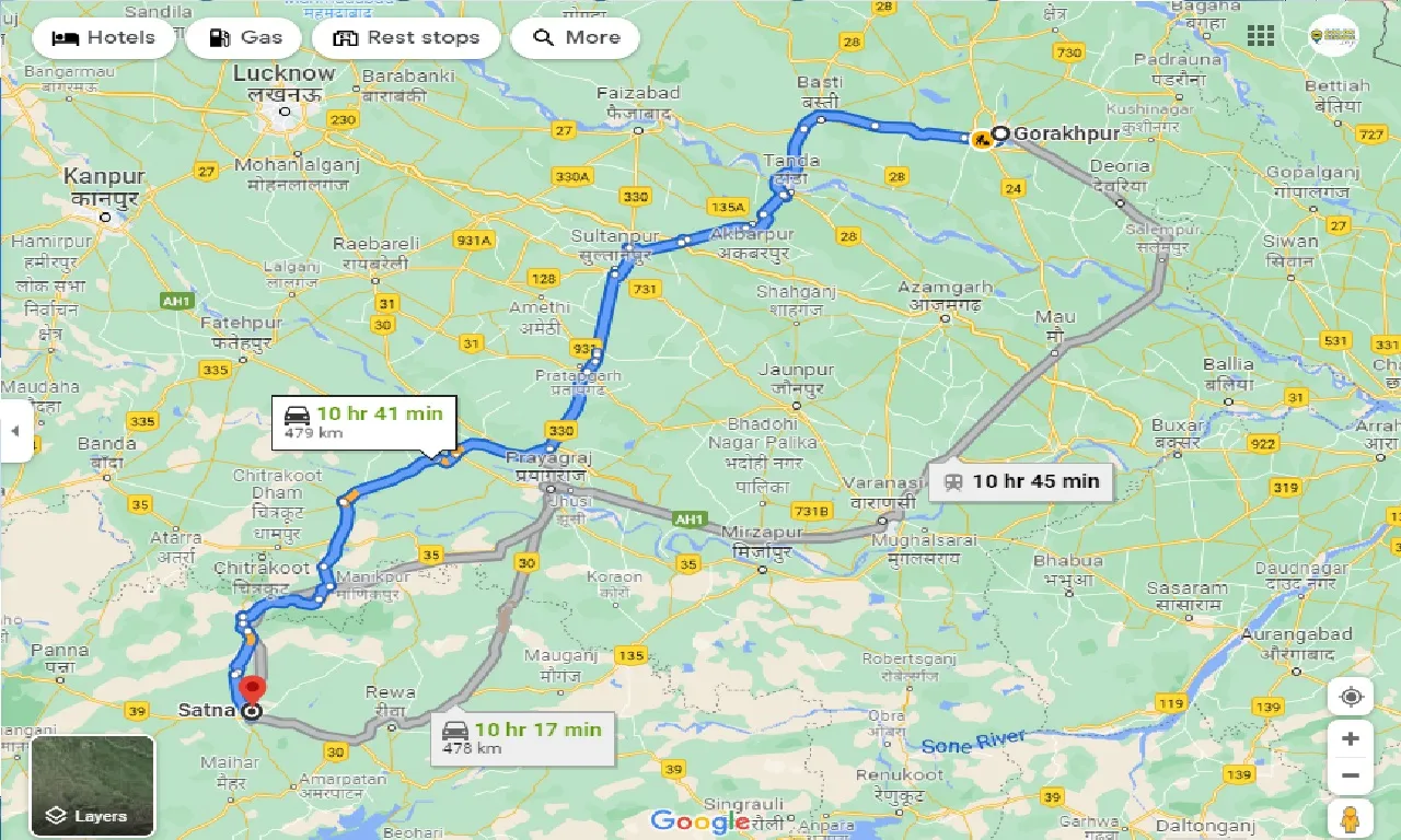 gorakhpur-to-satna-taxi