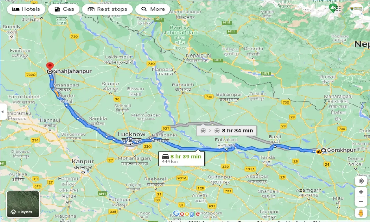 gorakhpur-to-shahjahanpur-taxi