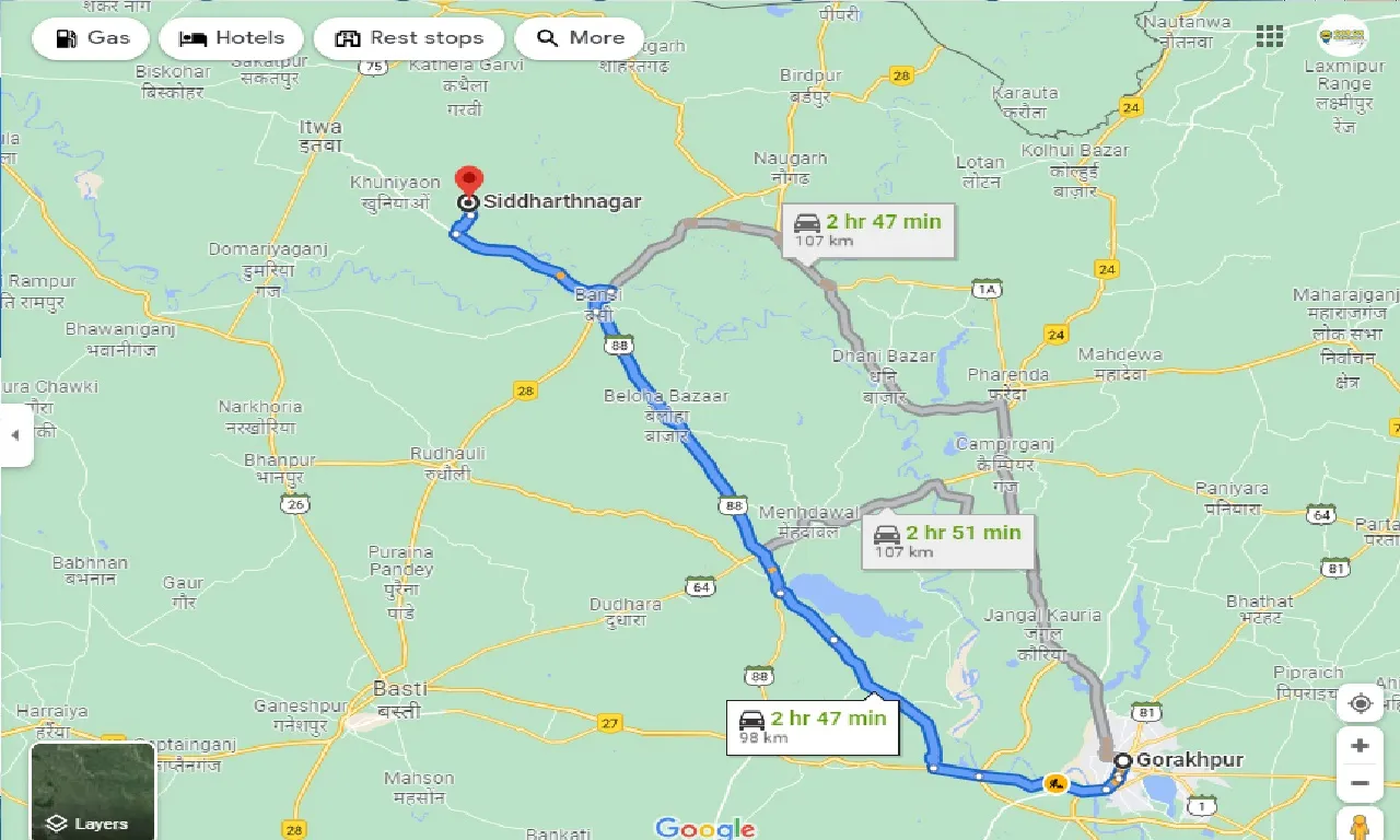 gorakhpur-to-sidharthnagar-taxi