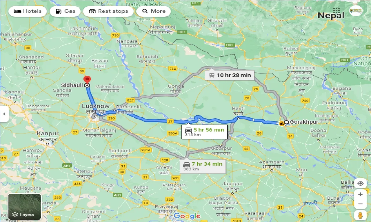 gorakhpur-to-sidhauli-taxi