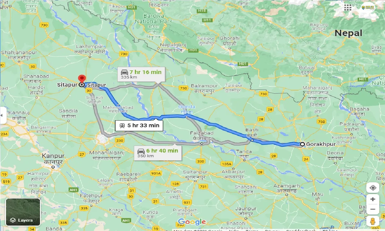 gorakhpur-to-sitapur-taxi