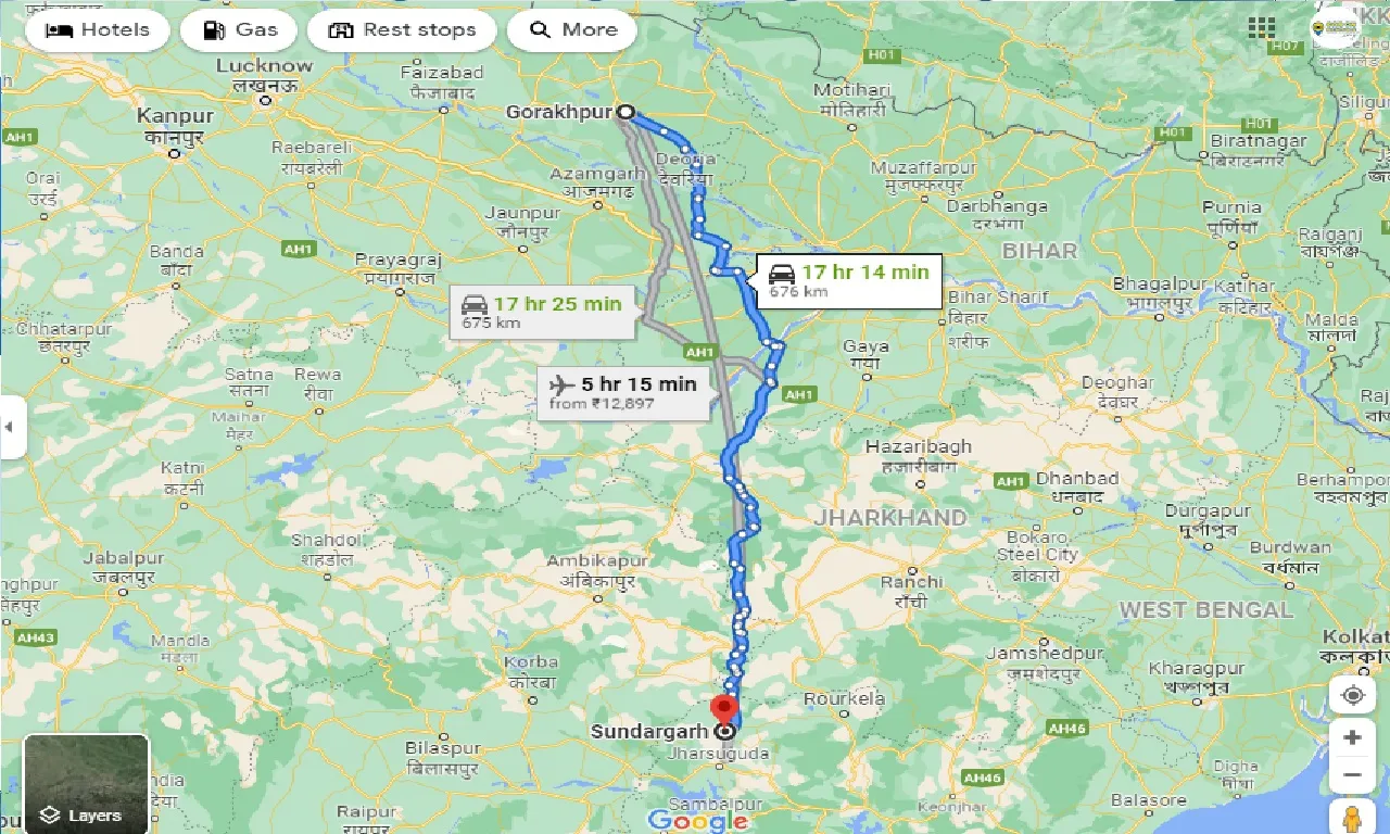 gorakhpur-to-sundergarh-taxi
