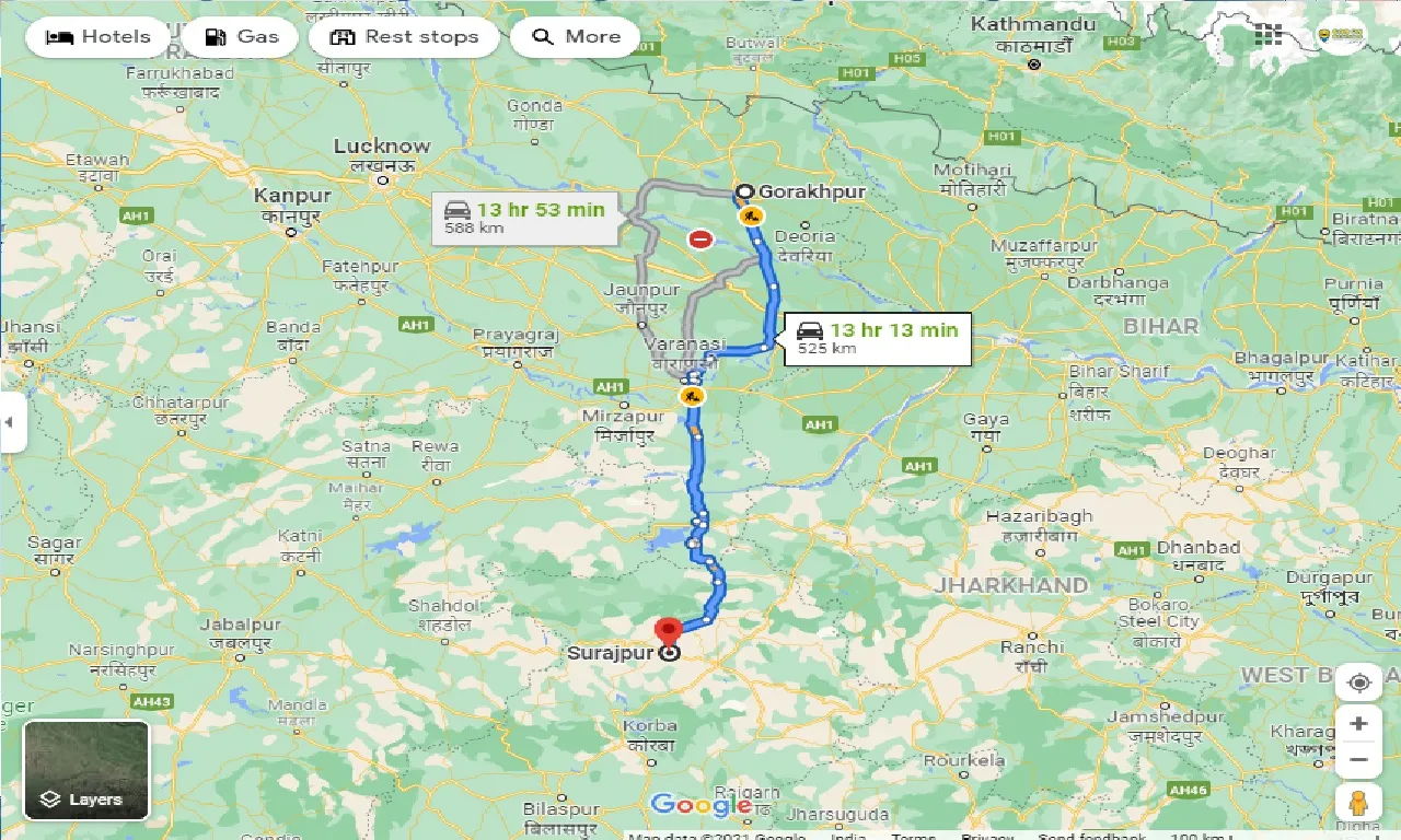 gorakhpur-to-surajpur-taxi
