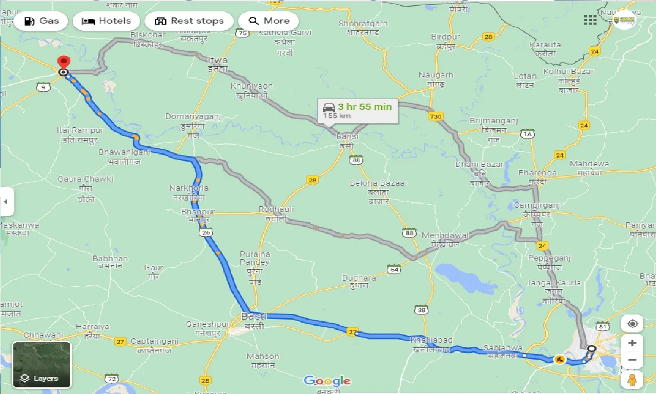 gorakhpur-to-utraula-taxi