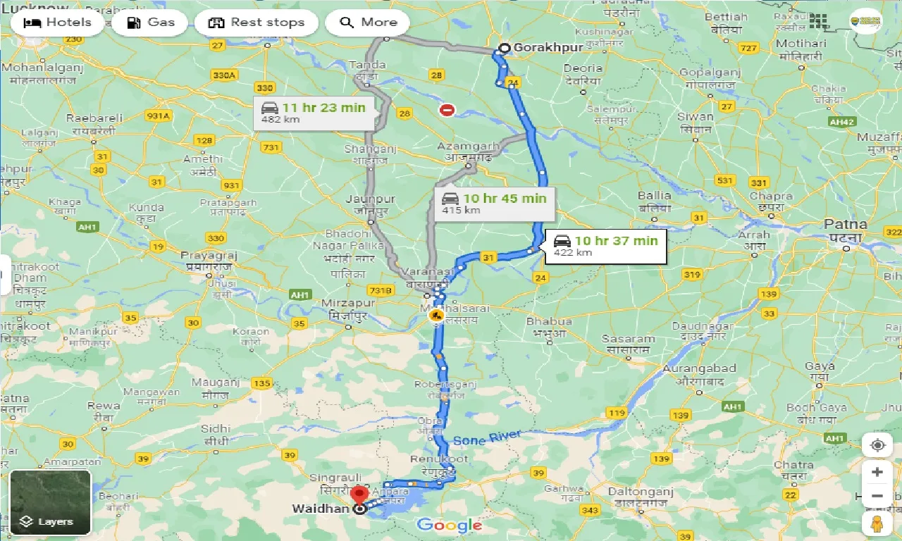 gorakhpur-to-waidhan-taxi