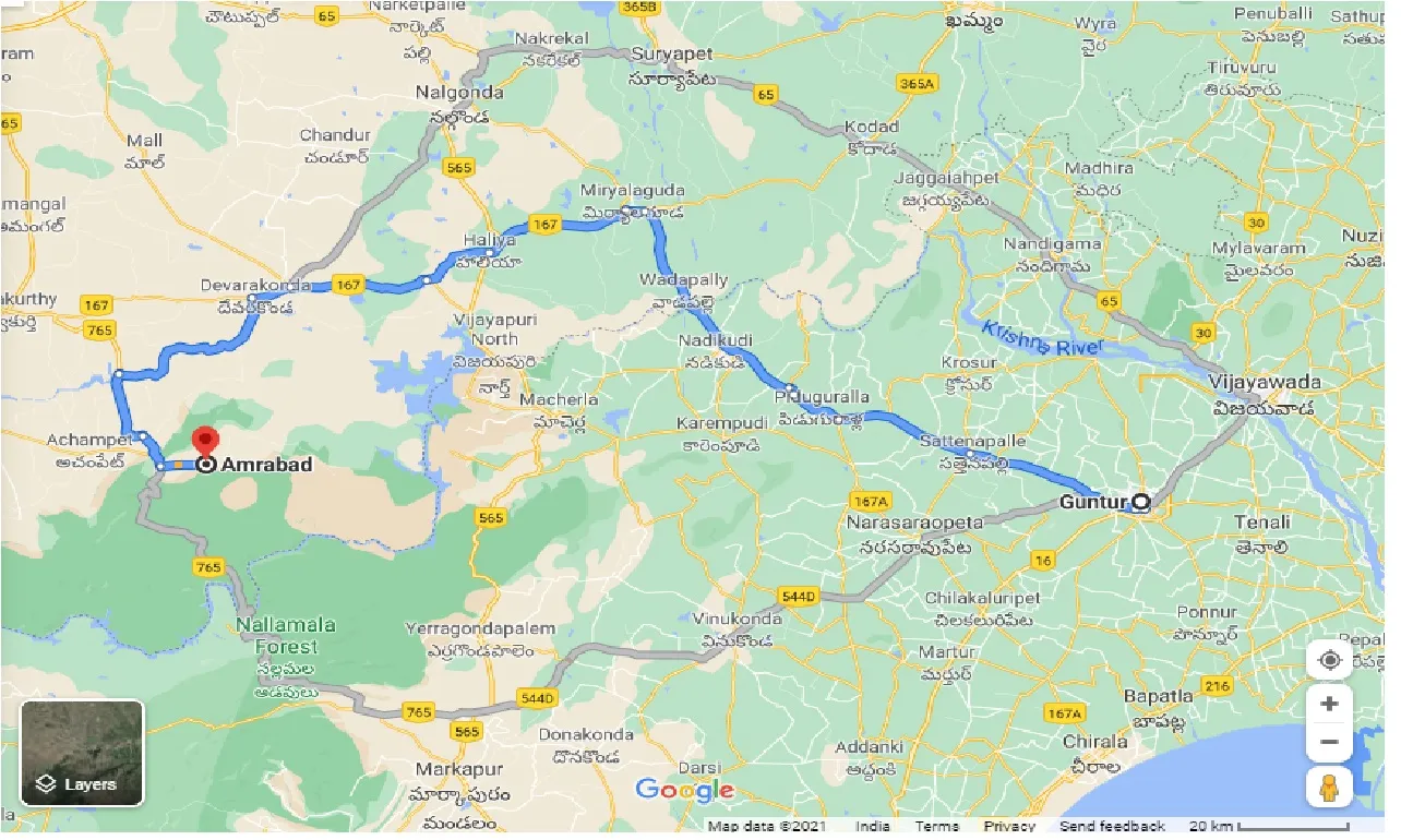 guntur-to-amrabad-taxi