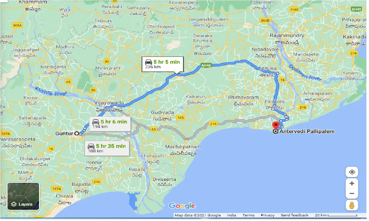 guntur-to-antervedi-pallipalem-one-way