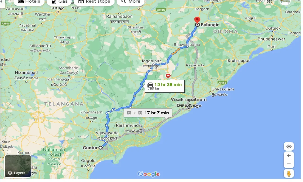 guntur-to-balangir-taxi