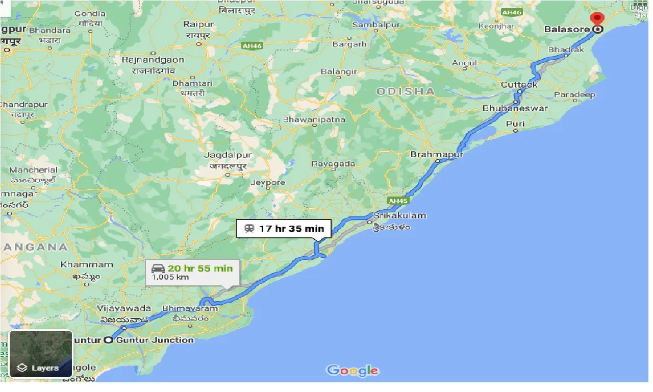 guntur-to-balasore-taxi