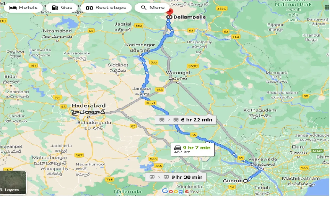 guntur-to-bellampalle-taxi