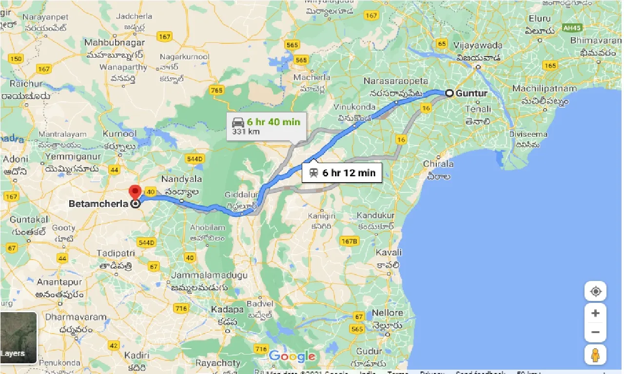 guntur-to-betamcherla-taxi