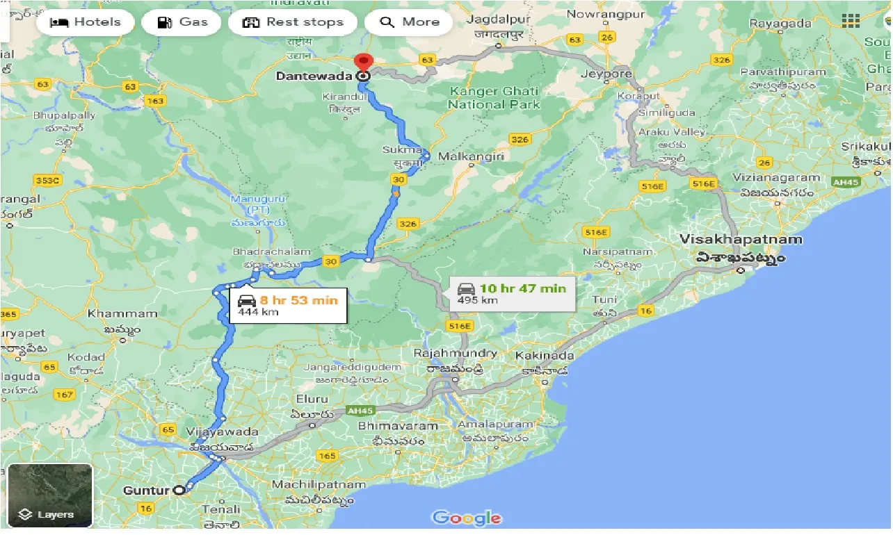 guntur-to-dantewada-taxi