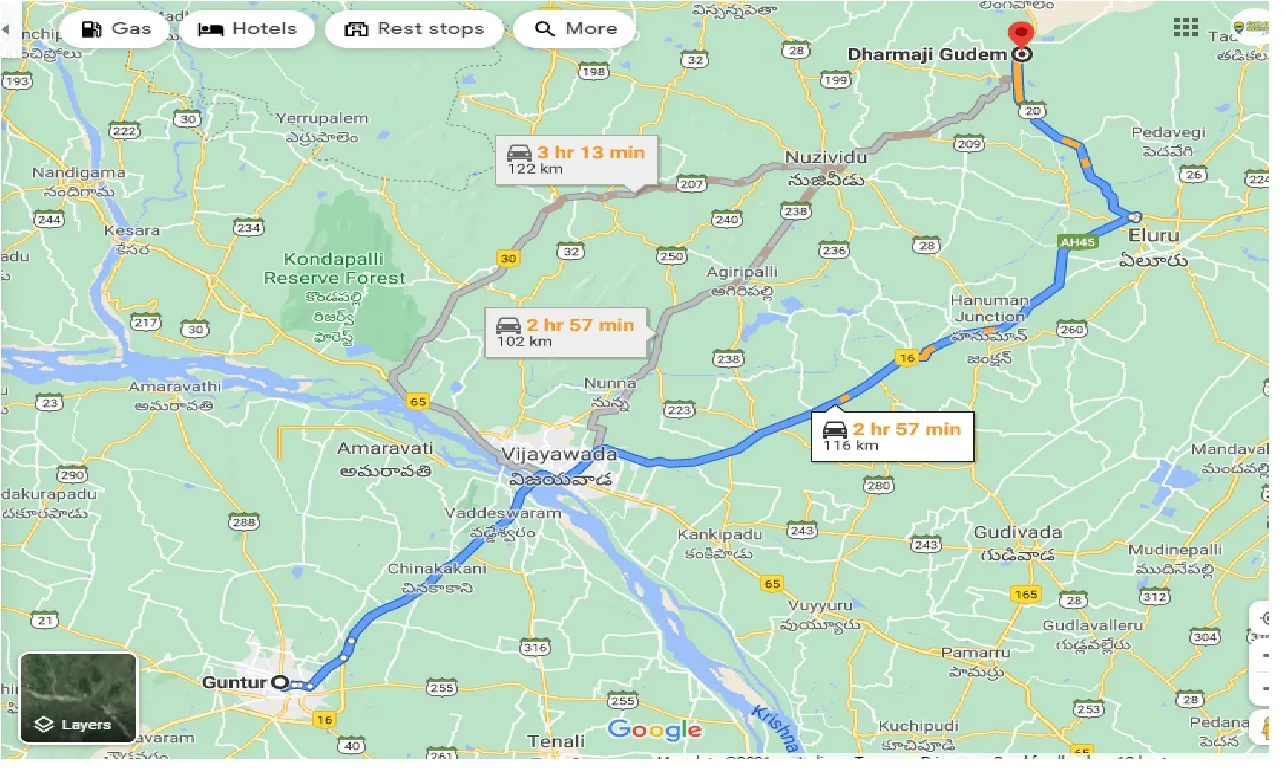 guntur-to-dhamaji-gudem-one-way