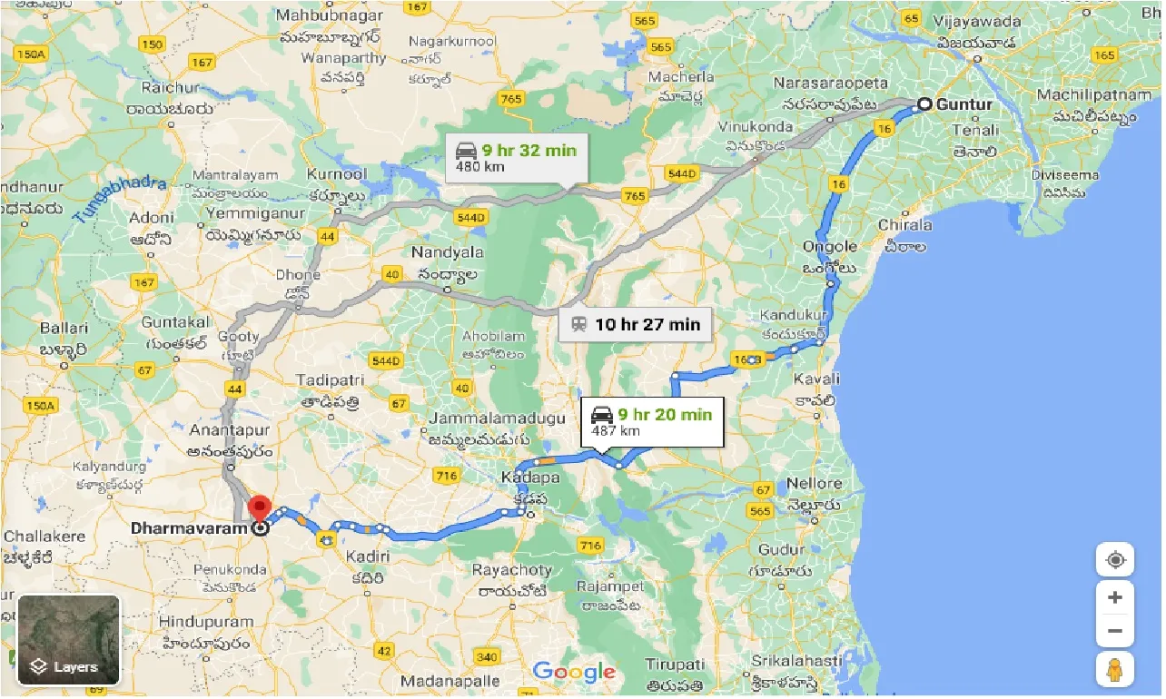 guntur-to-dharmavaram-taxi