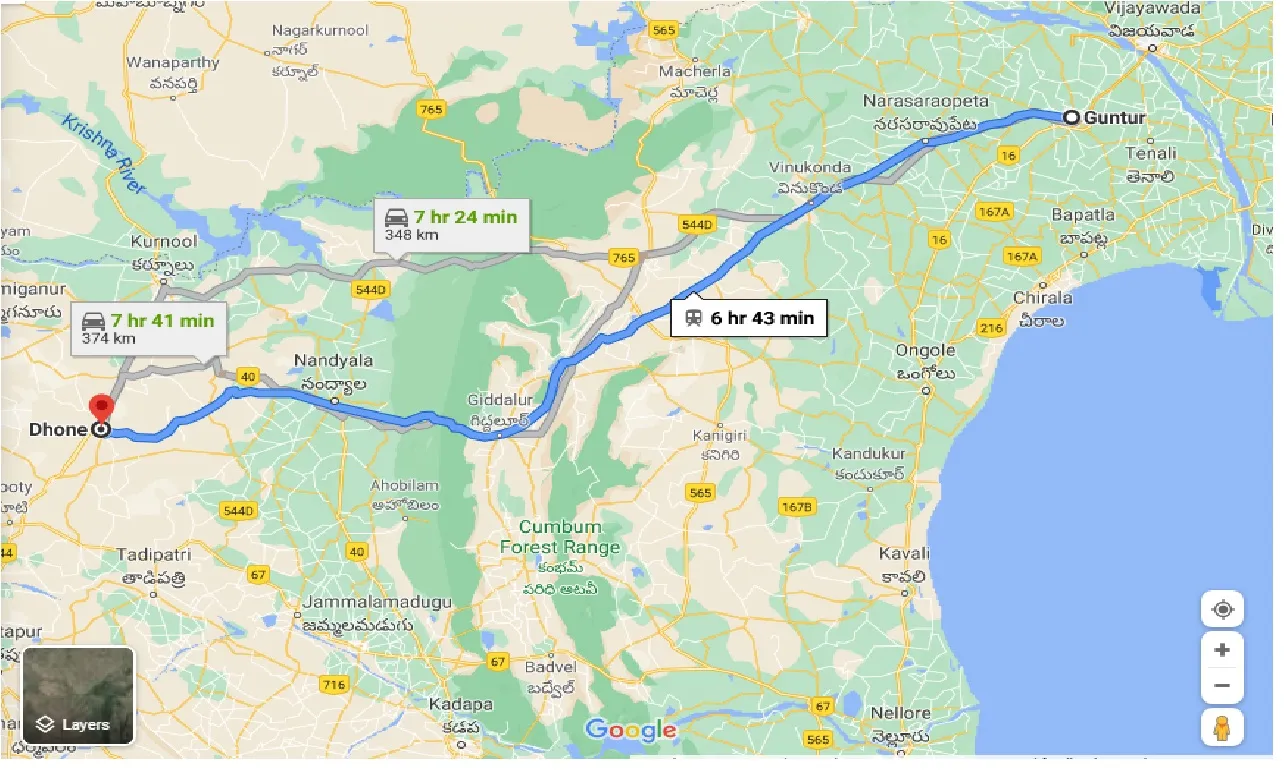 guntur-to-dhone-taxi