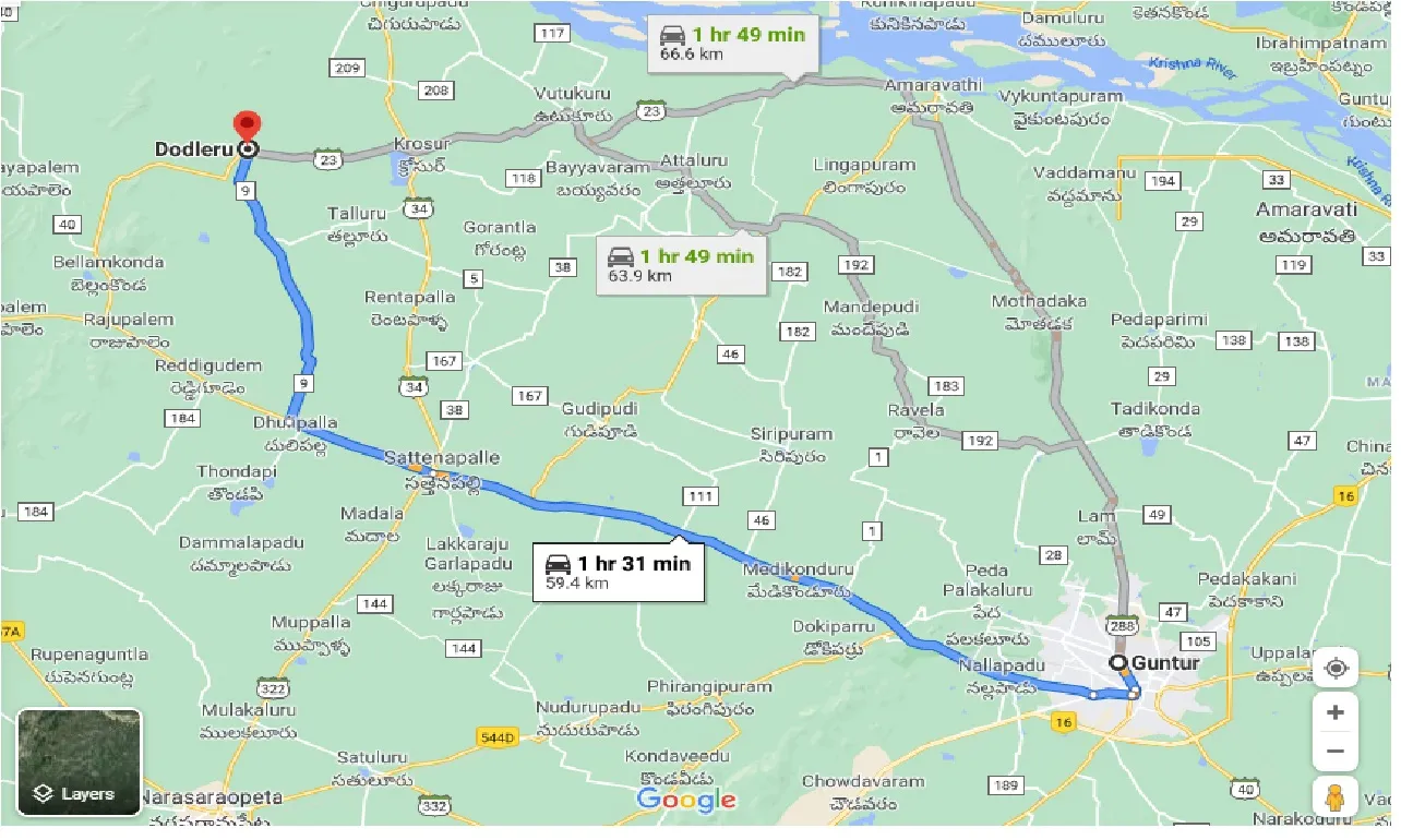 guntur-to-dodleru-taxi