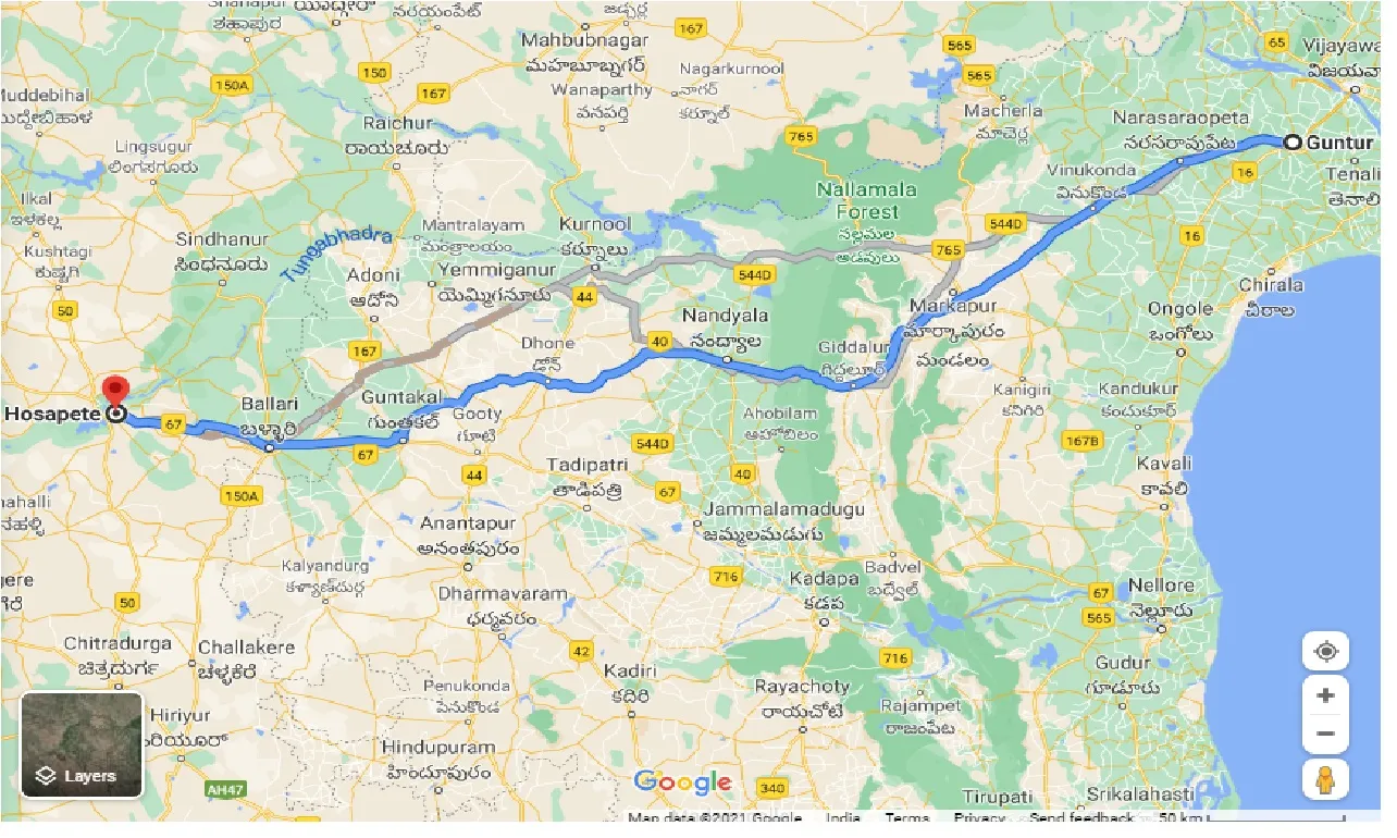 guntur-to-hosapete-taxi