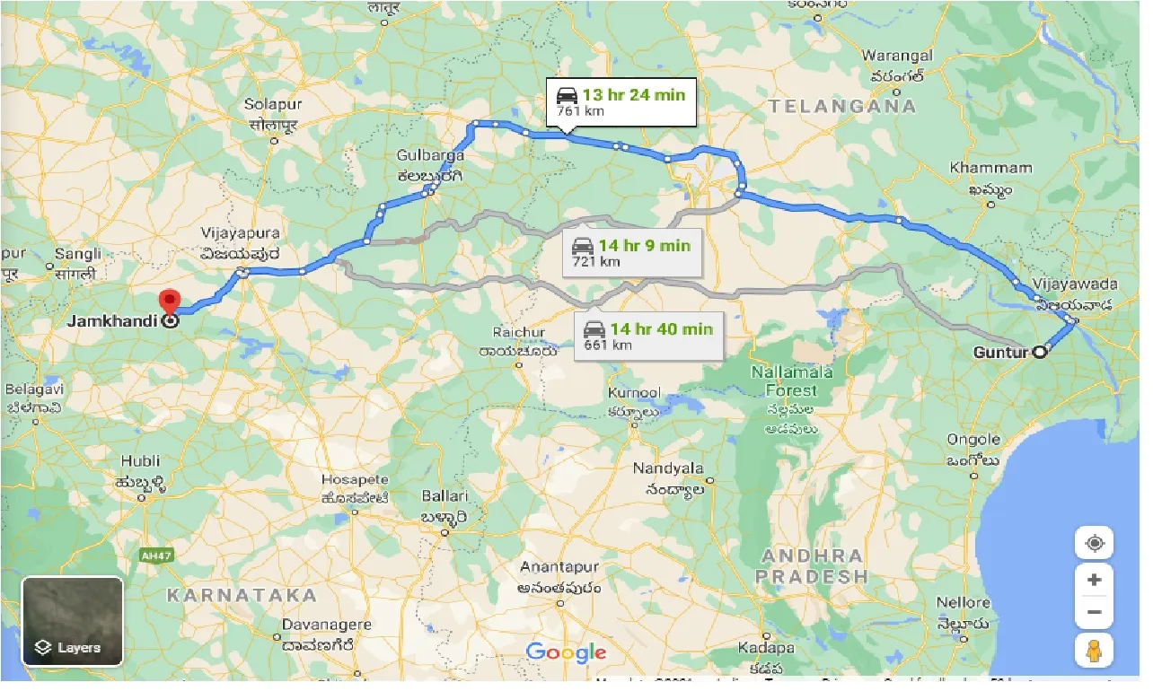 guntur-to-jamkhandi-taxi