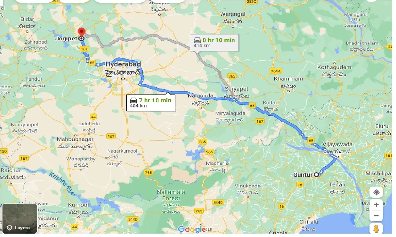 guntur-to-jogipet-one-way