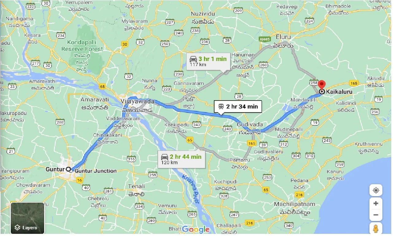 guntur-to-kaikaluru-one-way