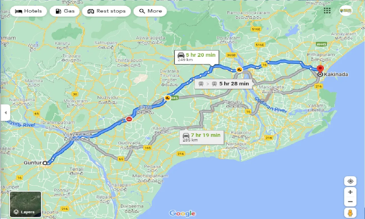 guntur-to-kakinada-round-trip