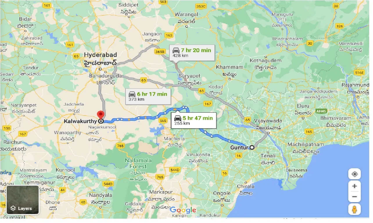guntur-to-kalwakurthy-taxi