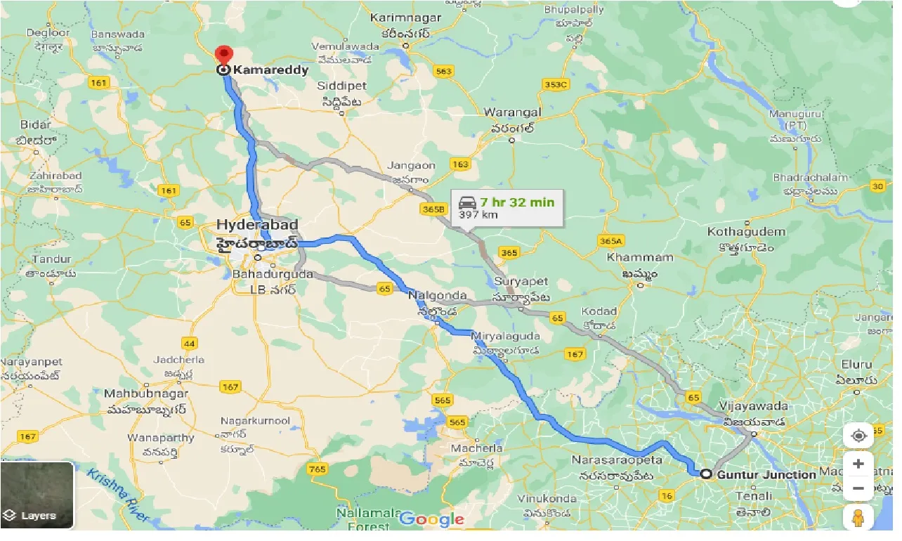 guntur-to-kamareddy-one-way