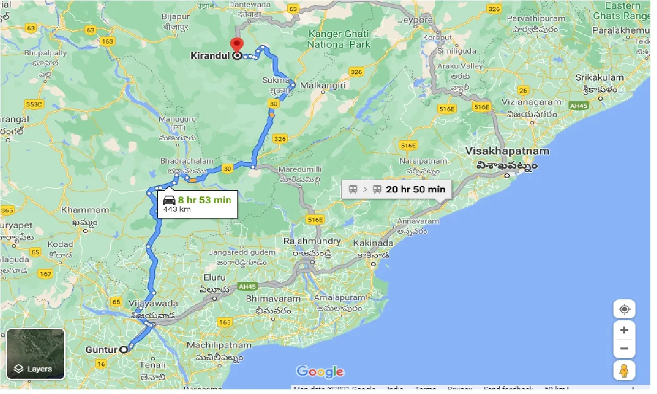 guntur-to-kirandul-taxi