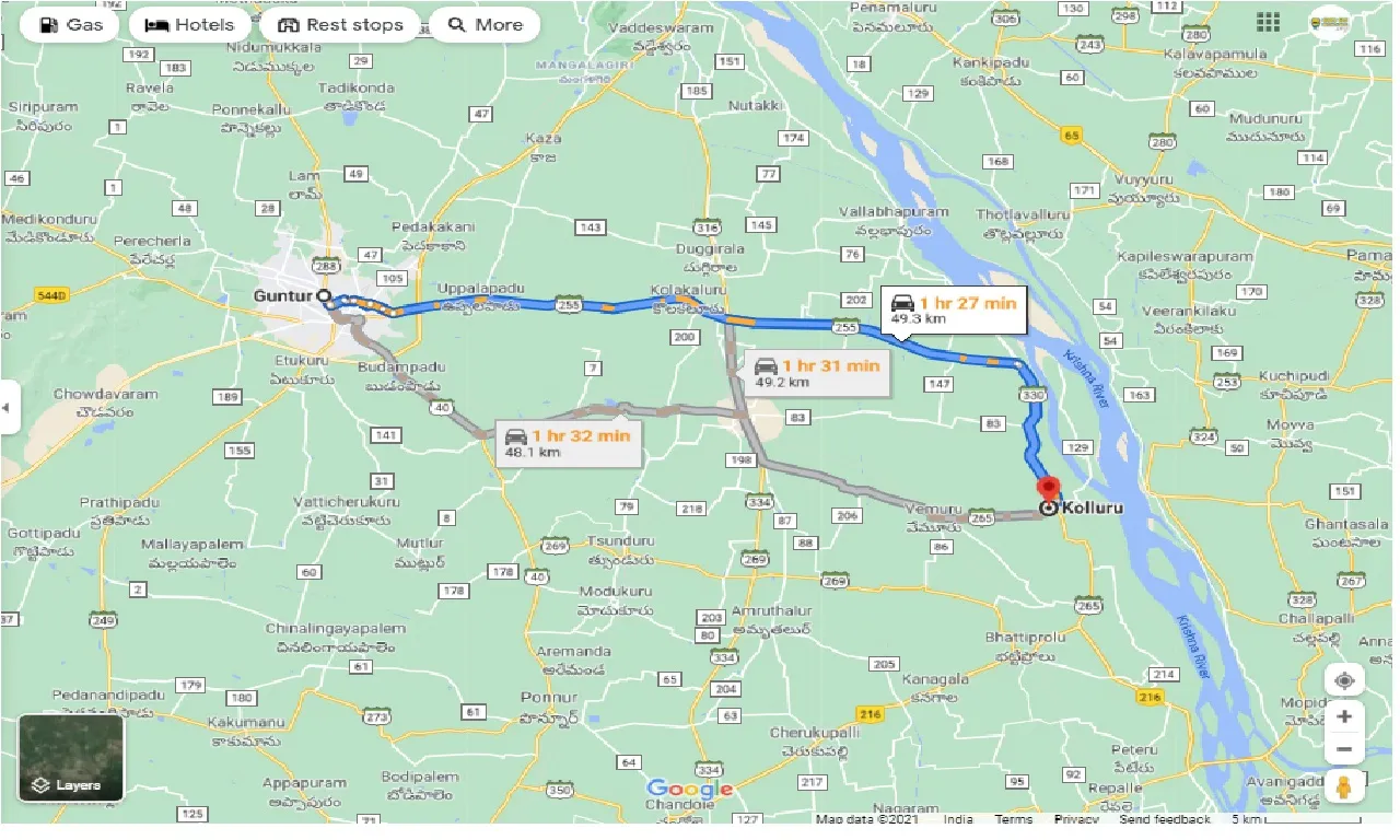 guntur-to-kollur-outstation