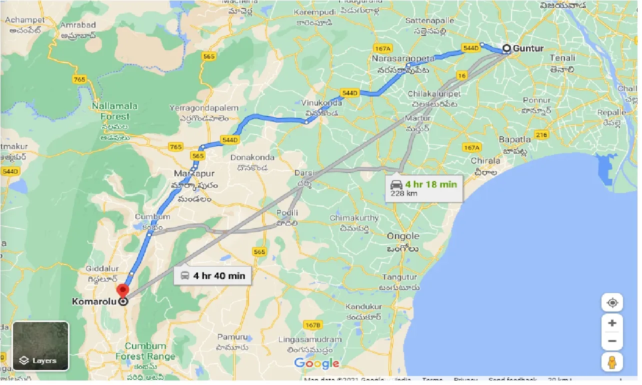 guntur-to-komarolu-one-way