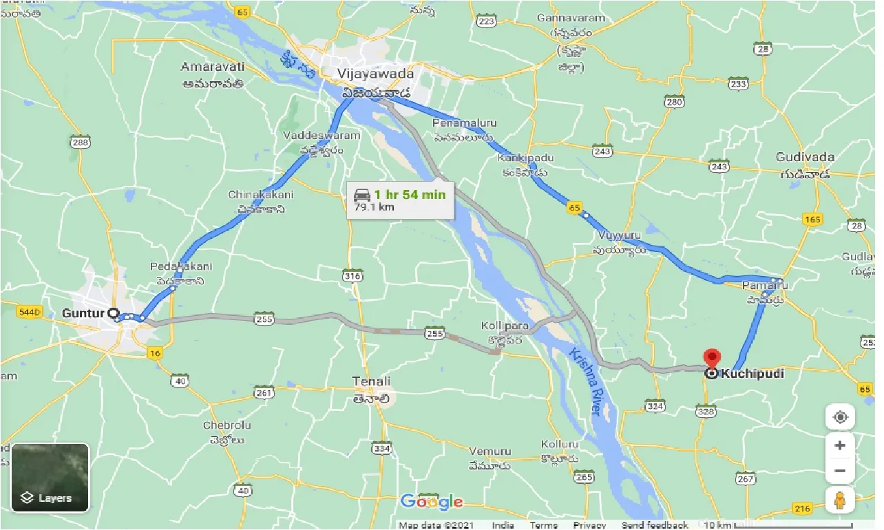 guntur-to-kuchipudi-one-way