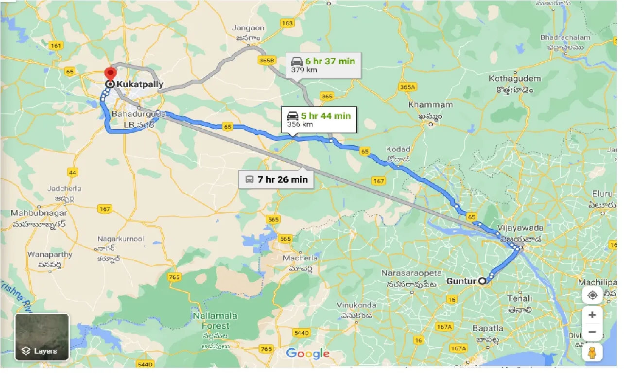 guntur-to-kukatpally-one-way