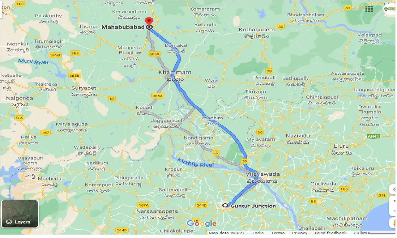 guntur-to-mahabubabad-taxi