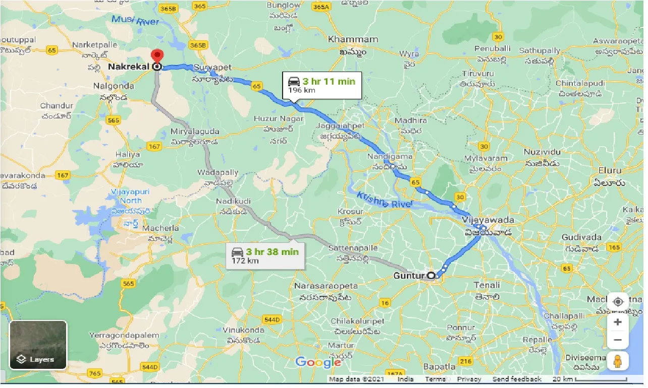 guntur-to-nakrekal-one-way