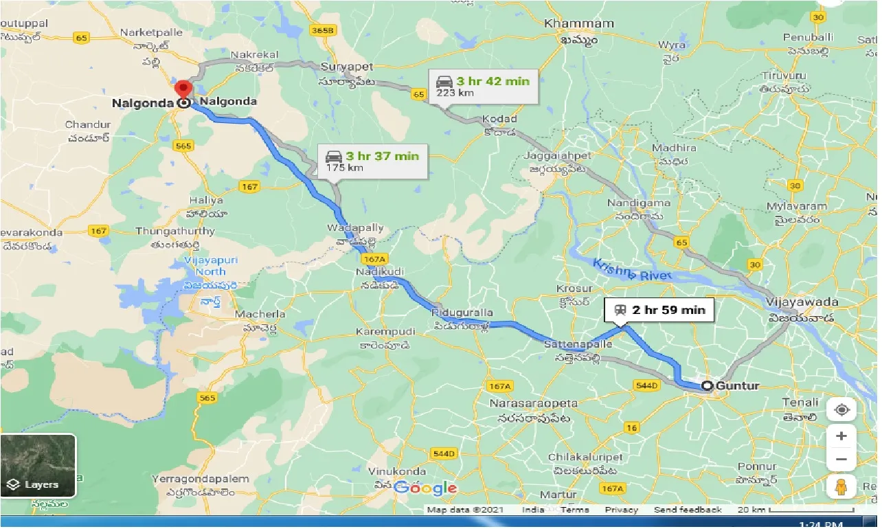 guntur-to-nalgonda-taxi