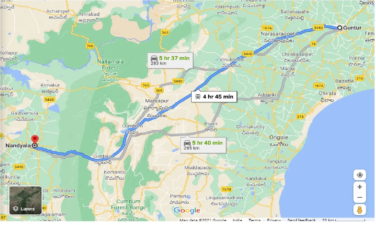 guntur-to-nandyala-taxi