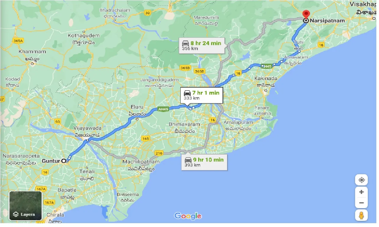 guntur-to-narsipatnam-one-way