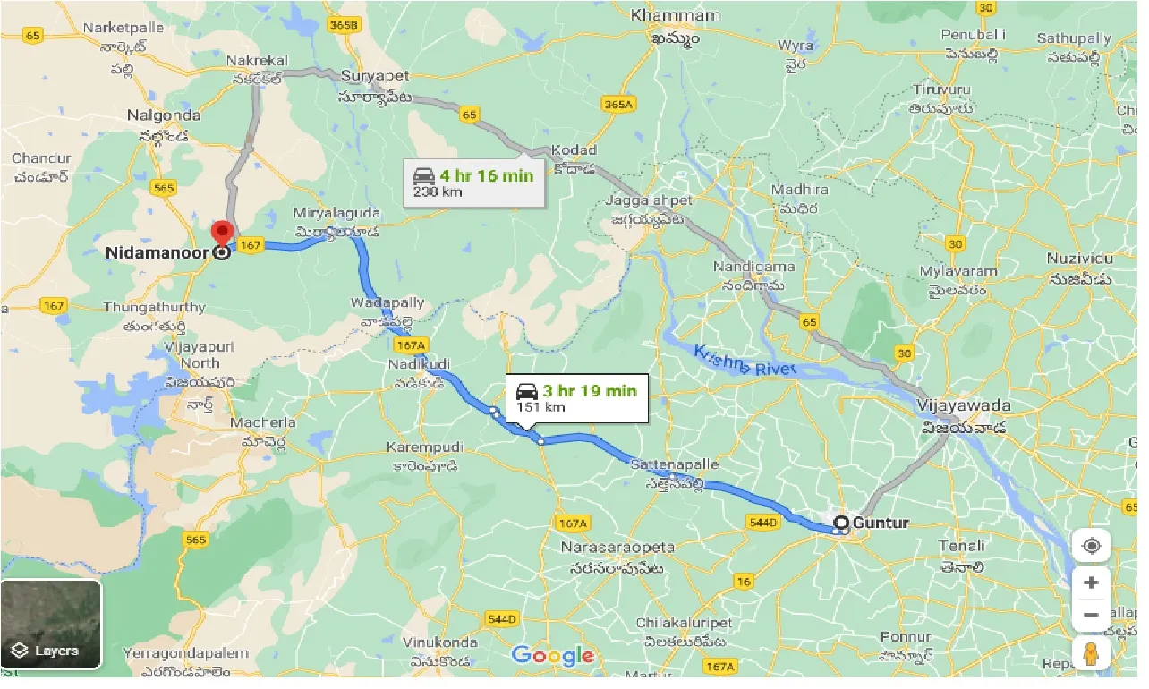 guntur-to-nidamanoor-taxi