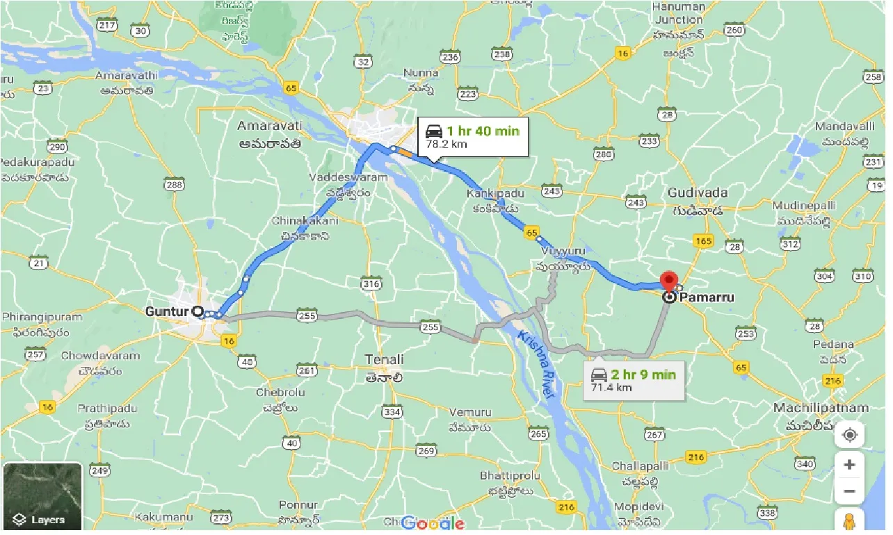 guntur-to-pamarru-one-way