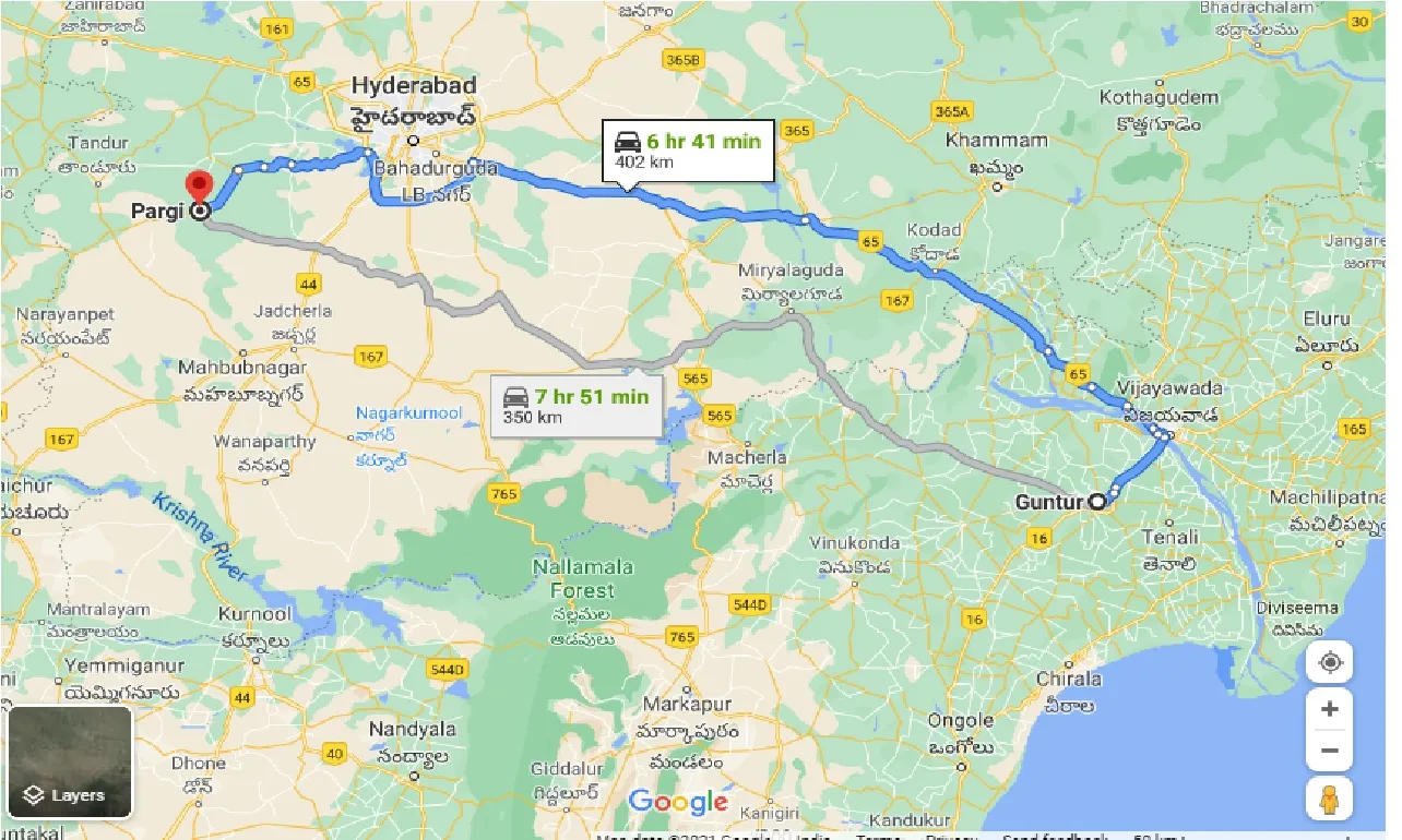 guntur-to-pargi-one-way