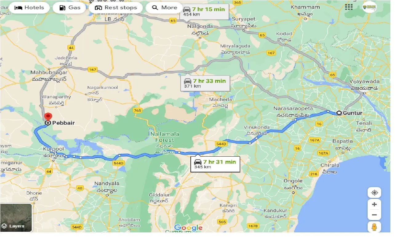 guntur-to-pebbair-taxi