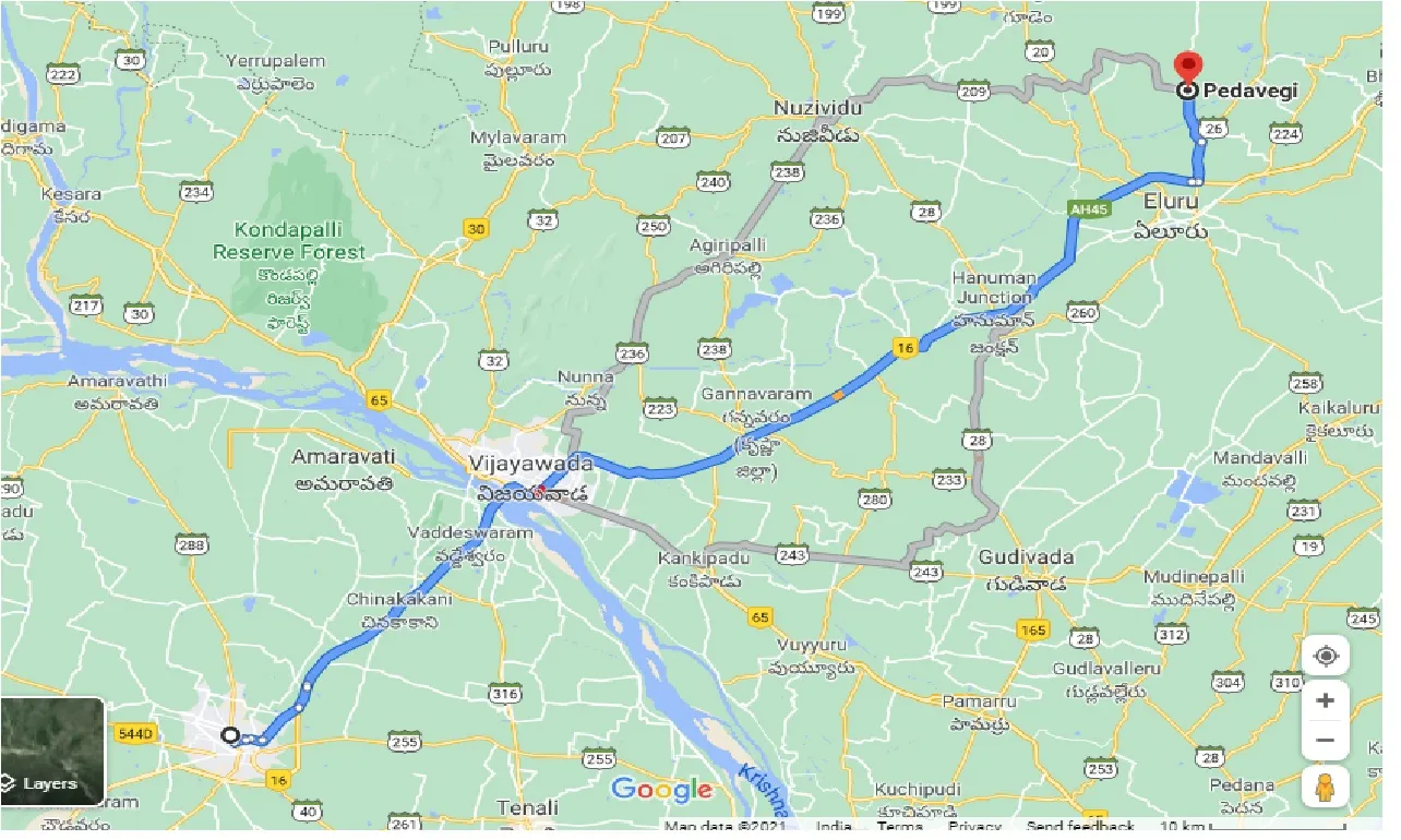 guntur-to-pedavegi-one-way