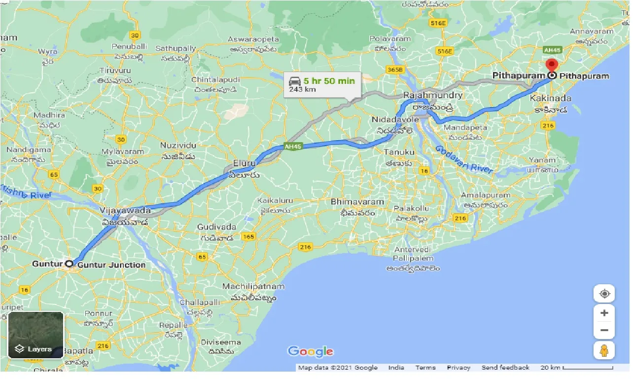 guntur-to-pithapuram-taxi