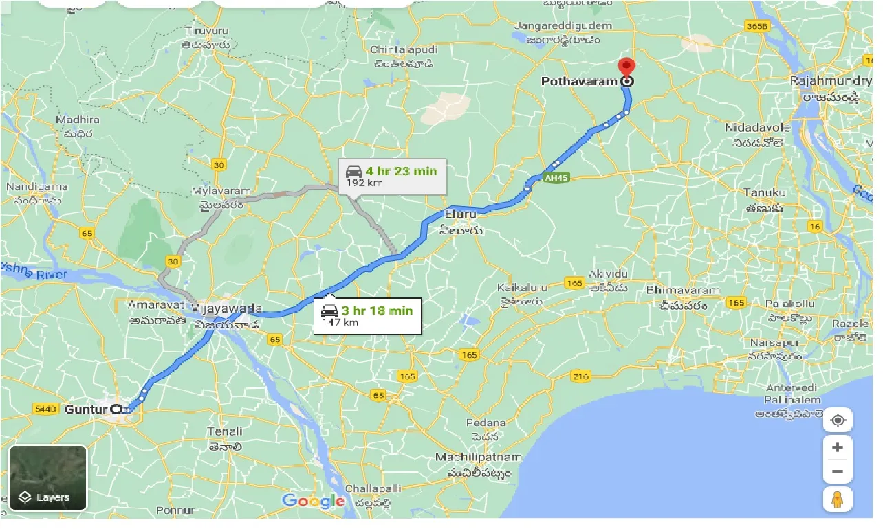 guntur-to-pothavaram-one-way
