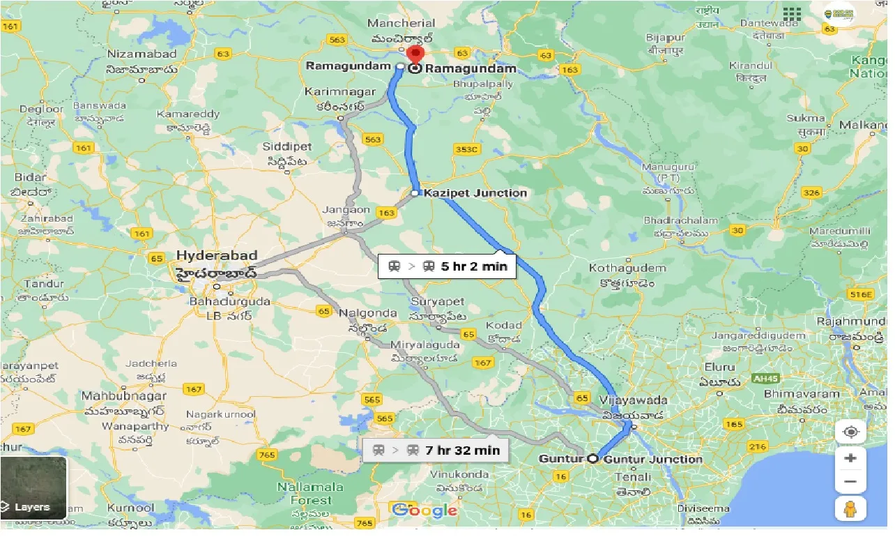 guntur-to-ramagundam-taxi