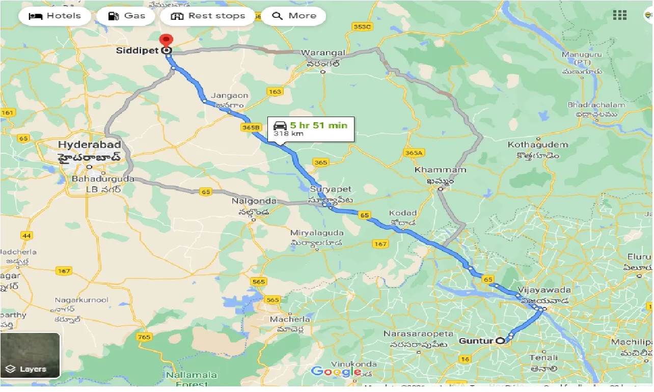 guntur-to-siddipet-one-way