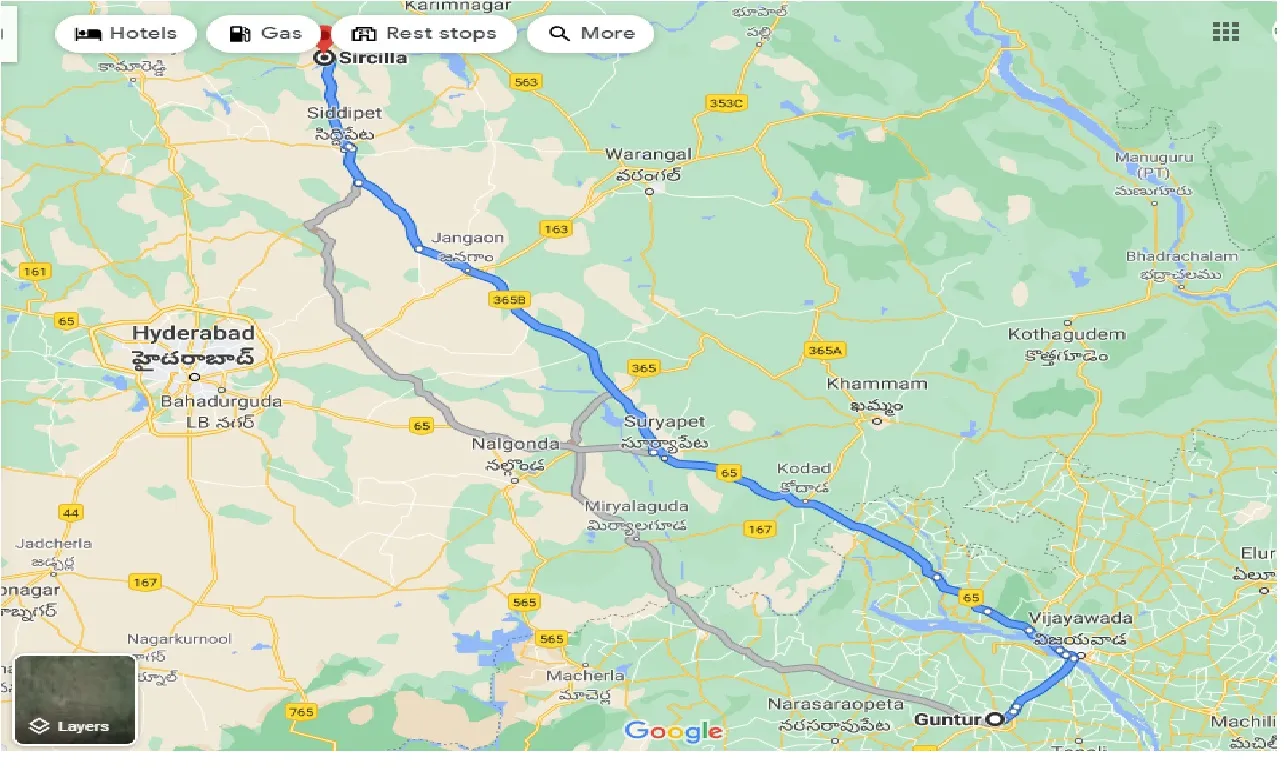 guntur-to-sircilla-taxi